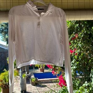 Brandy Melville Cropped collared shirt